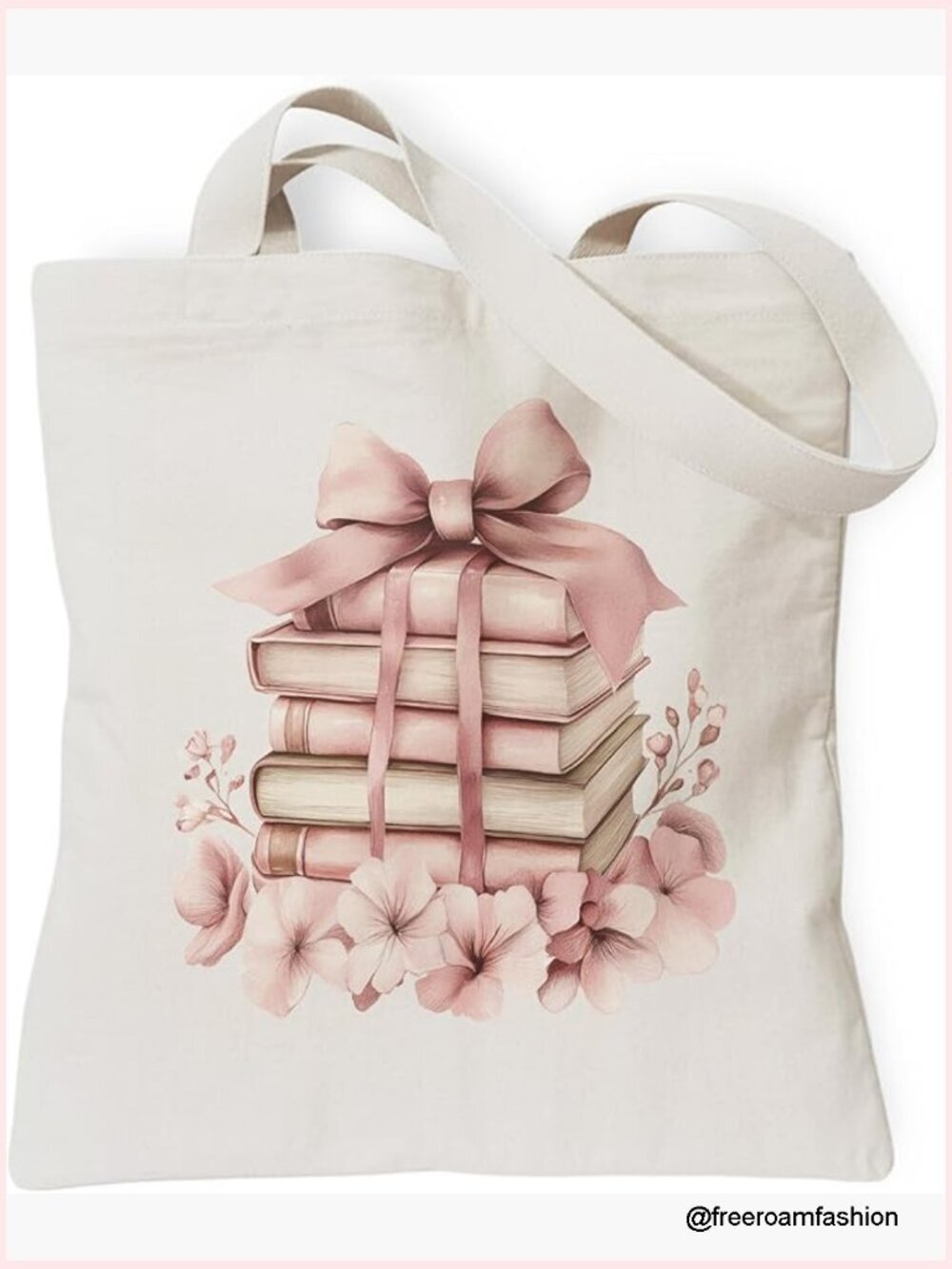 Canvas Tote Bag with Inner Pocket, Durable Reusable Shopping Bag